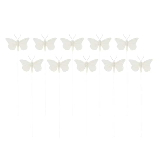 White Feather Butterflies, 10ct. by Ashland®